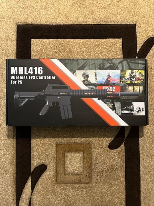 MHL416 PS4 Wireless FPS Gun Motion Controller Rifle USB Charging