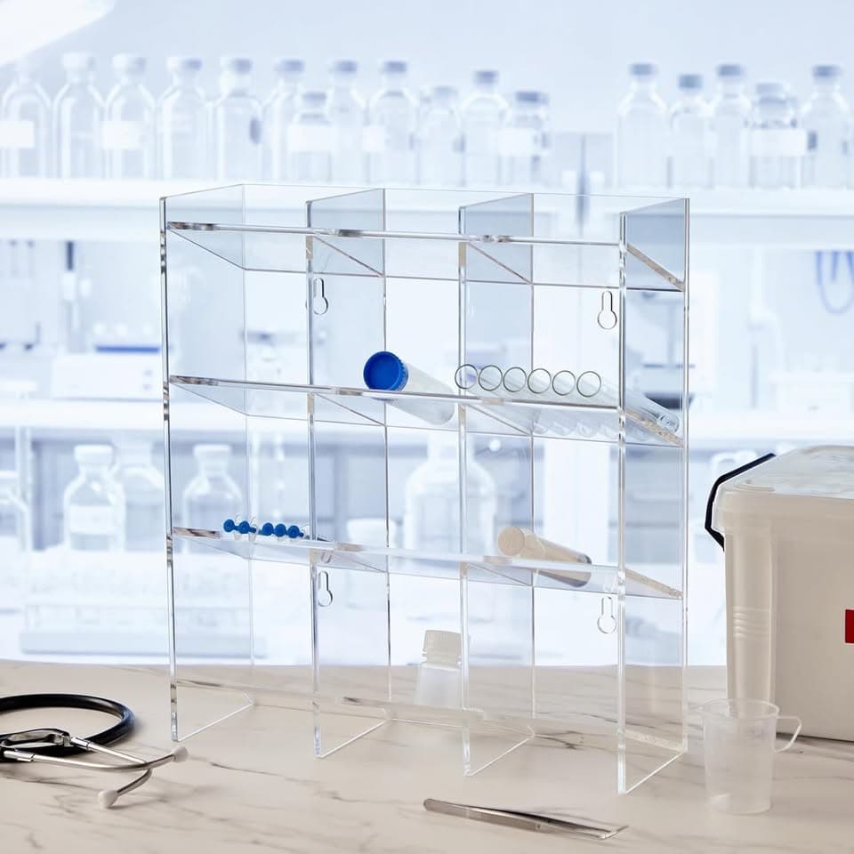 Cinnvoice Large Phlebotomy Organizer 3-Tier Wall or Counter Tube Rack Holder - Thumbnail 6