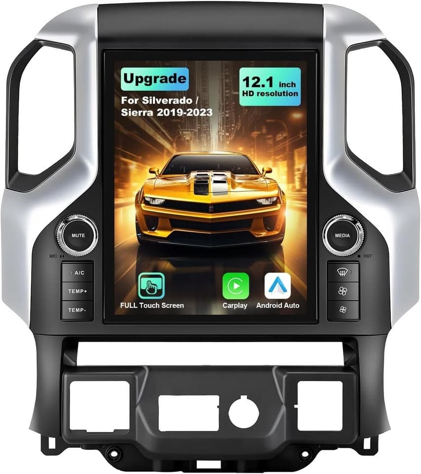 Votheon 12.1" Android Car Radio for 2019-23 Sierra Silverado CarPlay BT GPS - Thumbnail 5