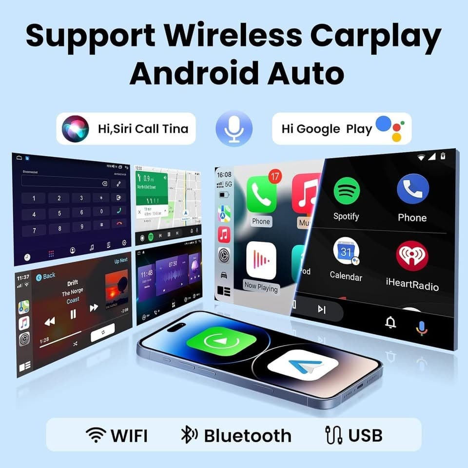 Jeep Compass Android 13 CarPlay Radio 10" Touch GPS BT WiFi SWC Cam - Thumbnail 10