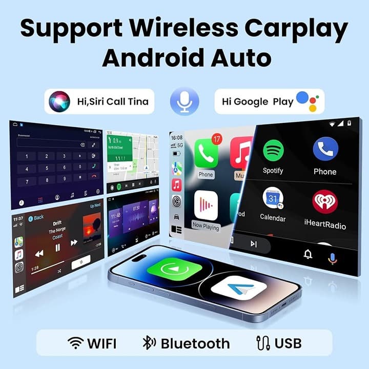 Jeep Compass Android 13 CarPlay Radio 10" Touch GPS BT WiFi SWC Cam - Thumbnail 5