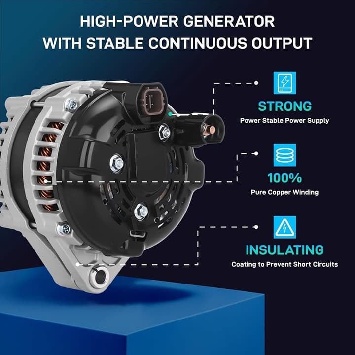 Alternator for Honda Odyssey/Pilot & Acura MDX 3.5L V6 12V 130A CW - Thumbnail 5