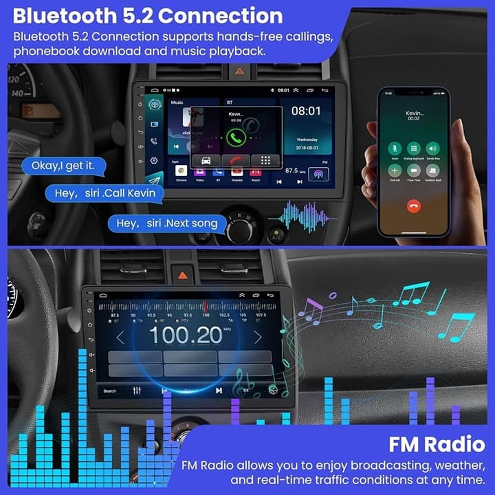 10" Car Stereo GPS 4+64GB for Nissan Versa 2015-2019 Wireless CarPlay Android - Thumbnail 8