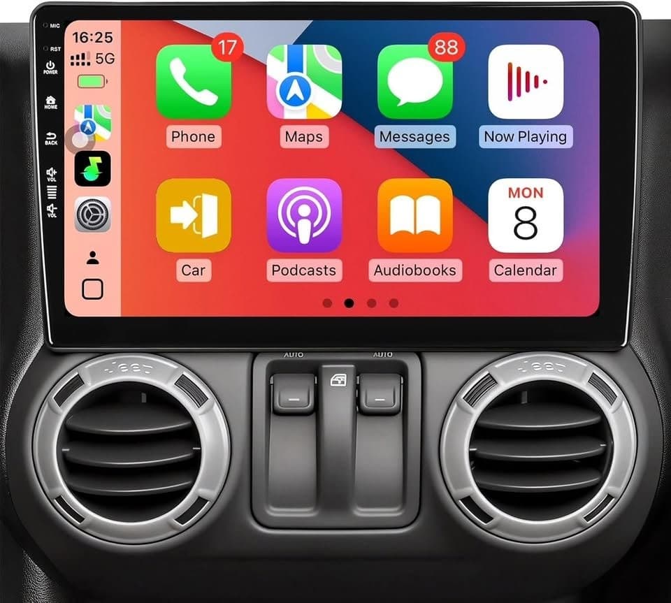 10" Android 13 Car Radio JK/Ram, 2+64G, Wireless CarPlay Android Auto GPS Cam - Thumbnail 6