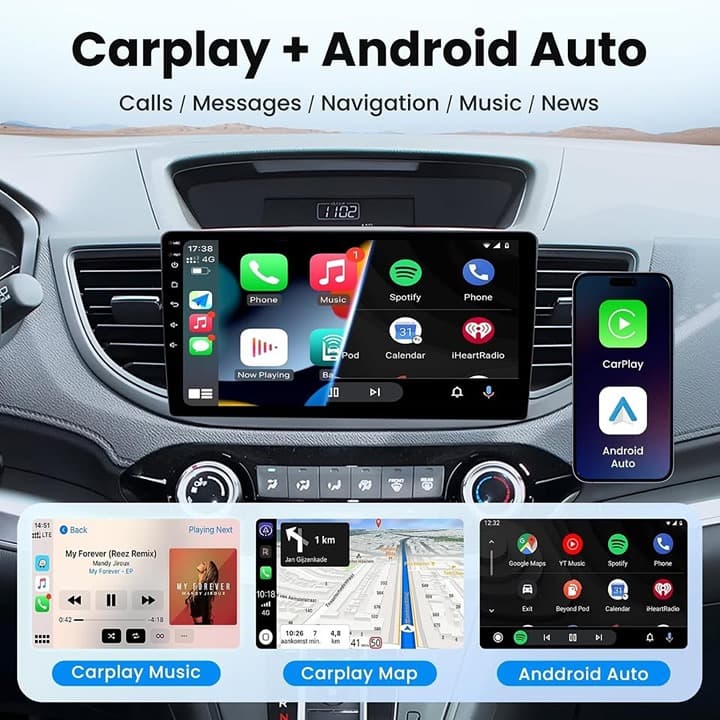Honda CRV 2012-16 Radio Upgrade: Wireless CarPlay/Android Auto, GPS, WiFi - Thumbnail 7