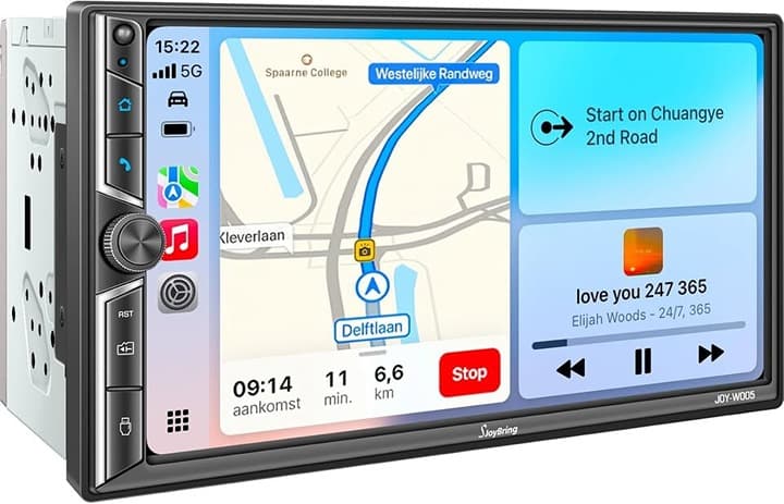 Wireless CarPlay Android Auto Double Din Stereo 7" Touchscreen FM/AM Radio - Thumbnail 4