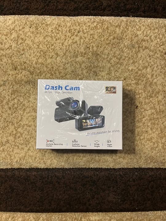 4K Dash Cam w/ WiFi GPS, 64GB Card & Charger - Mini, Night Vision