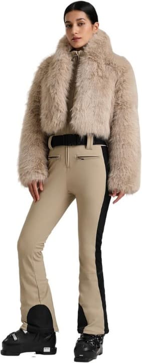 GSOU SNOW Women's Ski Suit, One Piece Snowsuit, Faux Fur Trim Waterproof - Thumbnail 3