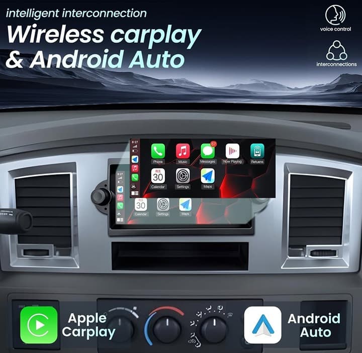 Dodge Ram 06-08 CarPlay Android Auto GPS Car Radio 5G WiFi Bluetooth - Thumbnail 6