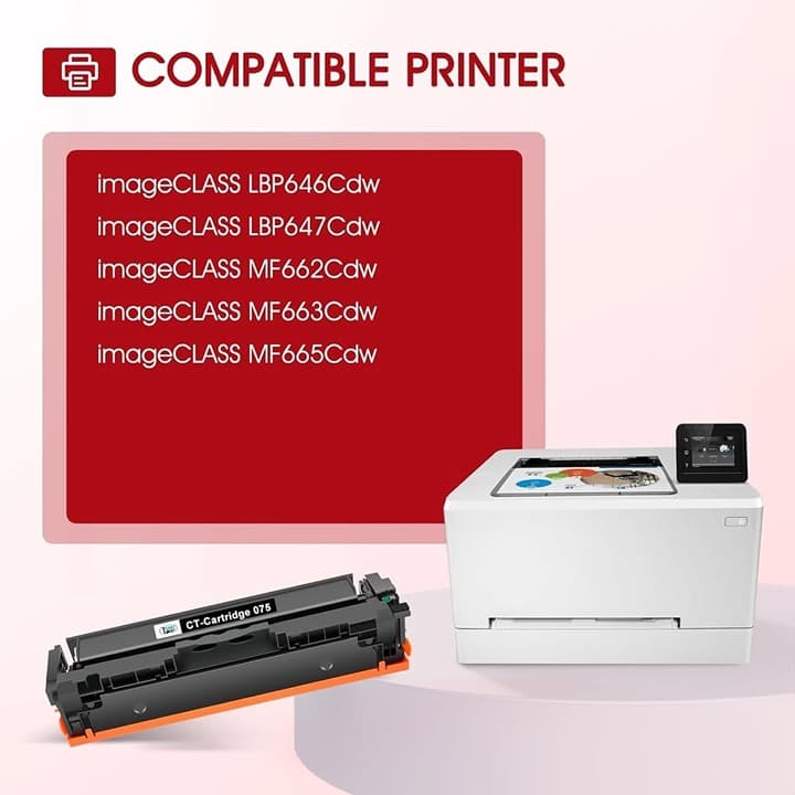 Canon 075H Toner 4-Pack High Yield Black Cyan Magenta Yellow for MF660 MF665 LBP - Thumbnail 8