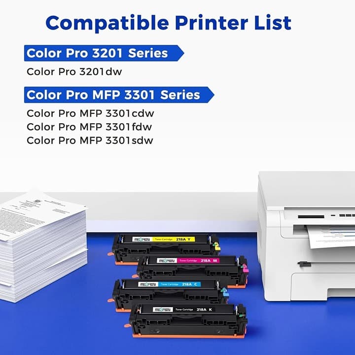 HP 218A Toner 4pk: Black, Cyan, Magenta, Yellow, Chip, for Color Pro 3201dw - Thumbnail 7