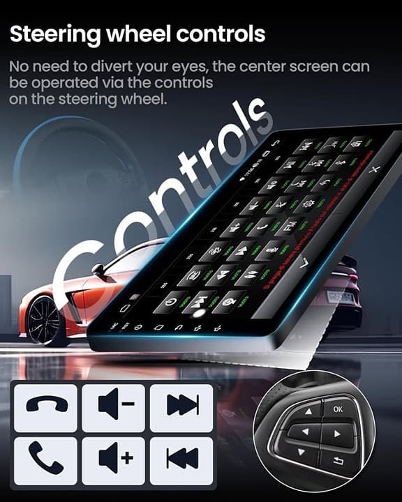 Jeep Wrangler JK CarPlay Android Auto 10" Radio GPS Bluetooth SWC - Thumbnail 9