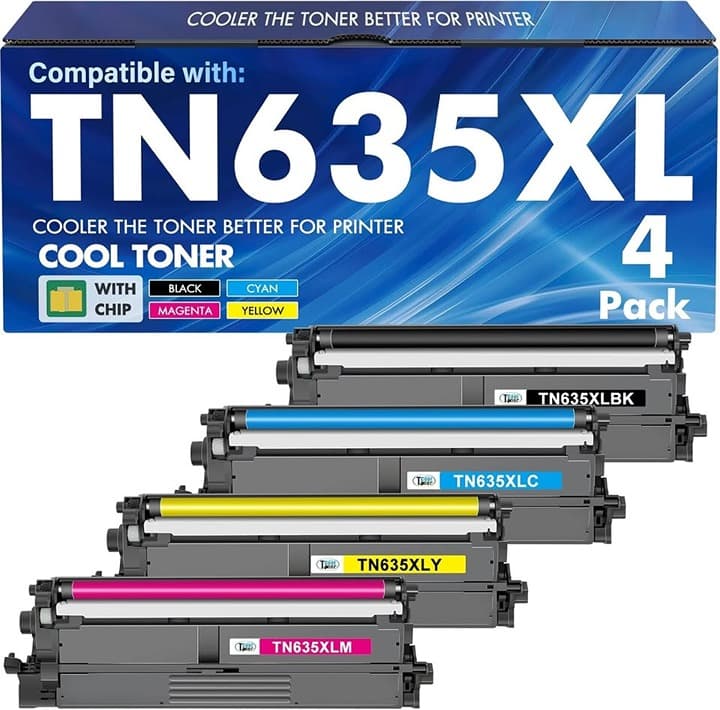 Brother TN635XL Toner 4PK Compatible HL-L8430CDW MFC-L8930CDW High Yield - Thumbnail 5