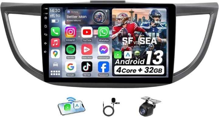 Honda CRV 2012-16 Radio Upgrade: Wireless CarPlay/Android Auto, GPS, WiFi - Thumbnail 4