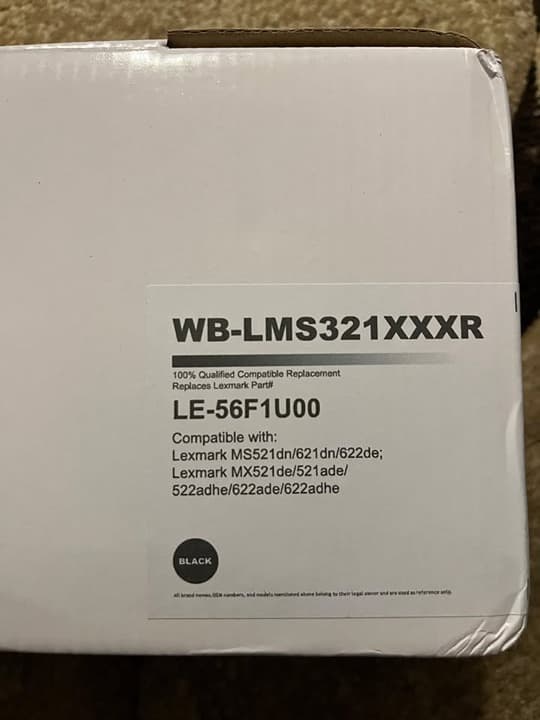 Remanufactured 56F1U00 Ultra High Yield Black Toner for Lexmark MS/MX 52X 62X (2 - Thumbnail 2