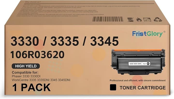 FristGlory 106R03620 High Yield Black Toner for Xerox 3330 3335 3345 Printers - Thumbnail 4