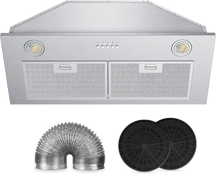 TAZPI Upgraded 30" Range Hood Insert 600 CFM Ducted/Ductless, LED - Thumbnail 5