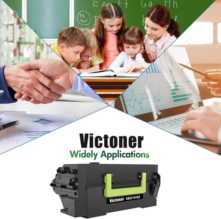 VICTONER 58D1H00 58D1000 Black Toner Cartridge for Lexmark MS/MX Series - Thumbnail 8