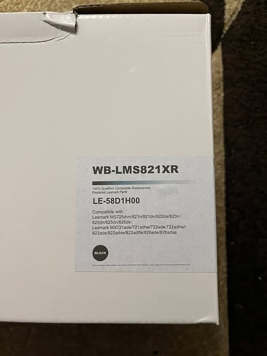 Inkalfa 58D1H00 58D1000 Black Toner Cartridge 2‐Pack for Lexmark MS/MX Series - Thumbnail 2