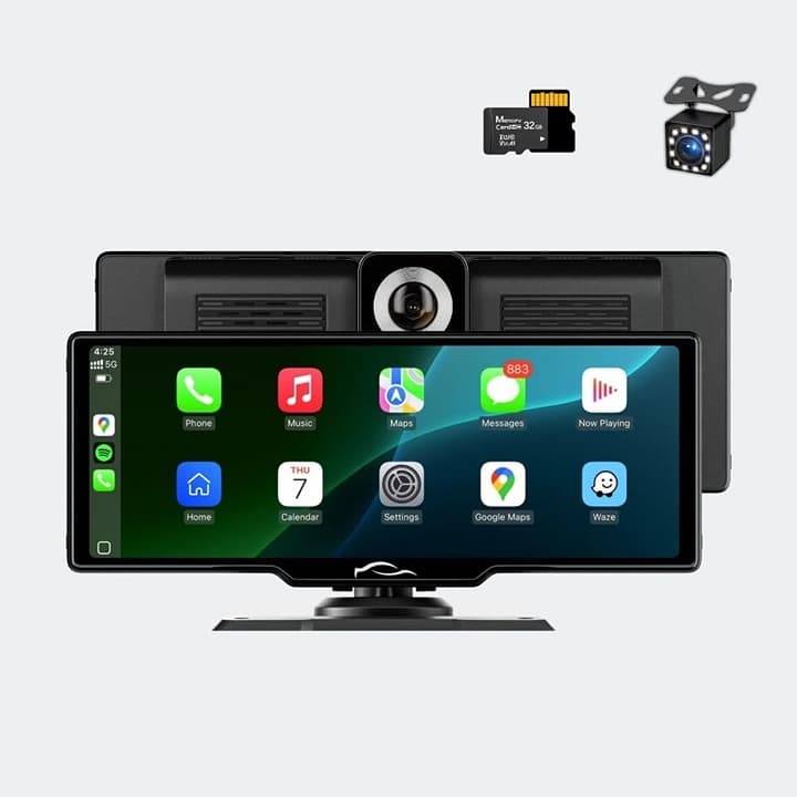 CarTablet Pro Max 10" Wireless CarPlay Android Auto 4K Dash Cam w/ Reverse Camer - Thumbnail 3