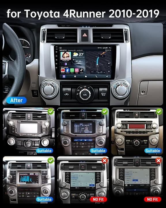 Toyota 4Runner 2010-2019 Car Radio HD Touchscreen Wireless CarPlay Android Auto - Thumbnail 8