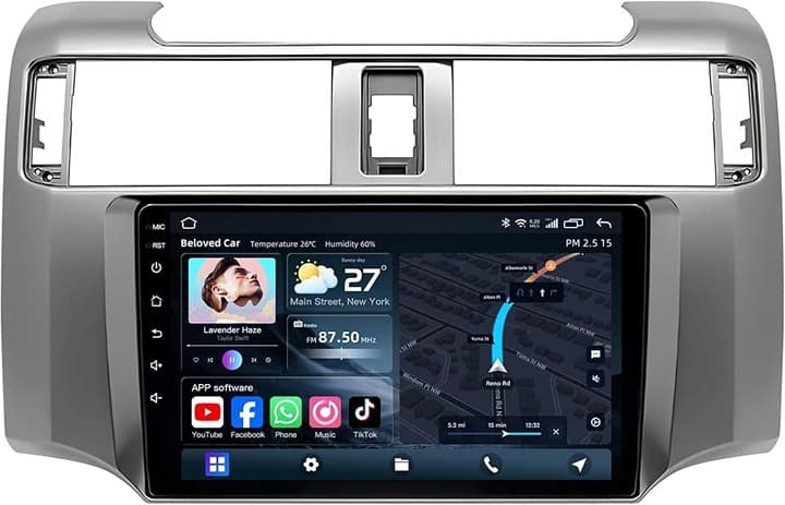 Toyota 4Runner 2010-2019 Car Radio HD Touchscreen Wireless CarPlay Android Auto - Thumbnail 4