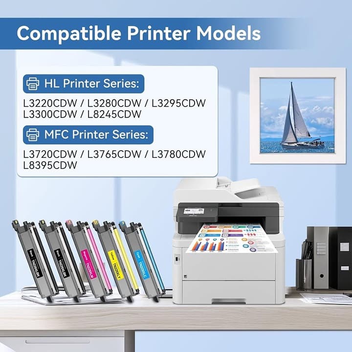 MYTONER TN229XL 5PK Toner for Brother MFC-L3780CDW L3720CDW HL-L3280CDW High Yie - Thumbnail 6