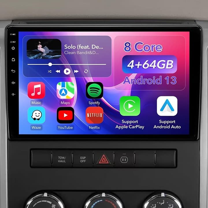 2009-2012 Dodge Ram Radio Android 13 CarPlay Auto 4+64GB 10.2" GPS Backup Cam - Thumbnail 4