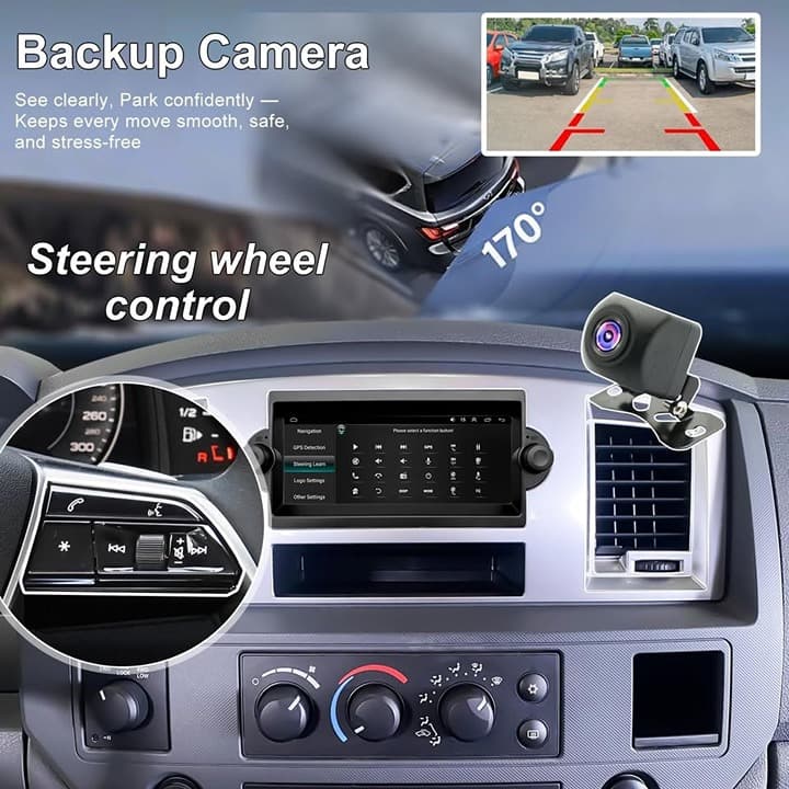 Dodge Ram 1500/2500 06-08 Car Radio Stereo GPS CarPlay Android Auto 6.86" HD - Thumbnail 10