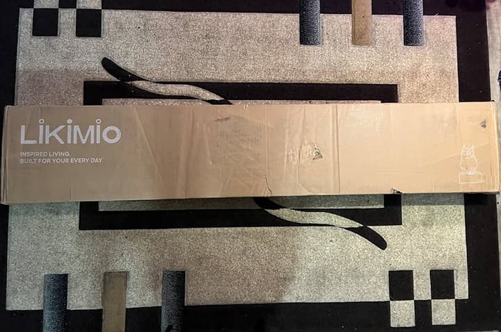 LIKIMIO Twin Floor House Bed Frame w/ Storage Shelves & Guardrails, Twin, Black
