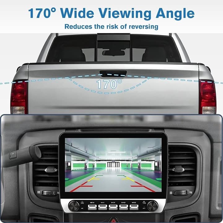 Junsun 1080P Tailgate Handle Backup Camera for Dodge RAM 1500 2500 3500 09‐17 - Thumbnail 7