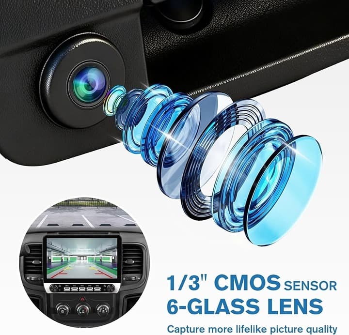 Junsun 1080P Tailgate Handle Backup Camera for Dodge RAM 1500 2500 3500 09‐17 - Thumbnail 5