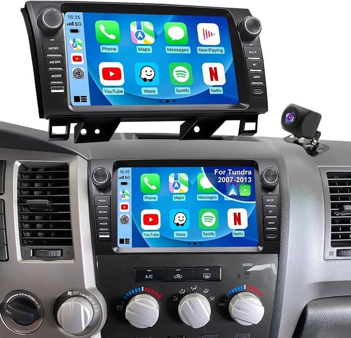 Android 13 Car Radio for Toyota Tundra 07-13 Sequoia 08-15 Wireless CarPlay GPS - Thumbnail 4