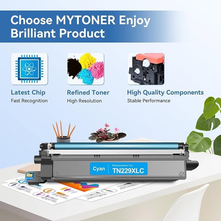 MYTONER TN229XL 5PK Toner for Brother MFC-L3780CDW L3720CDW HL-L3280CDW High Yie - Thumbnail 8