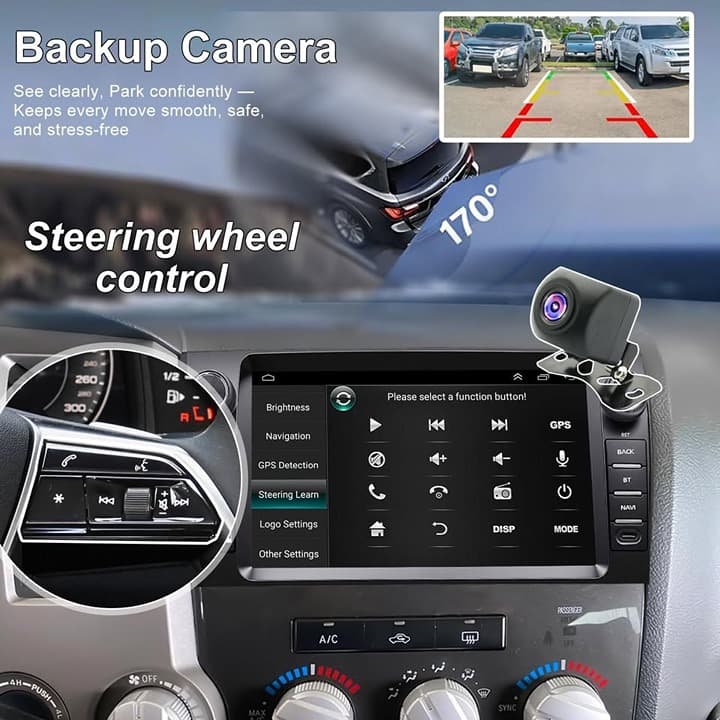 Android 13 Car Radio for Toyota Tundra 07-13 Sequoia 08-15 Wireless CarPlay GPS - Thumbnail 10