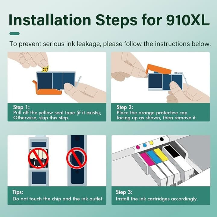 910XL 910 Ink Combo Pack for HP OfficeJet Pro 8020, 8015, 8025, 8035, 8010 8028 - Thumbnail 8