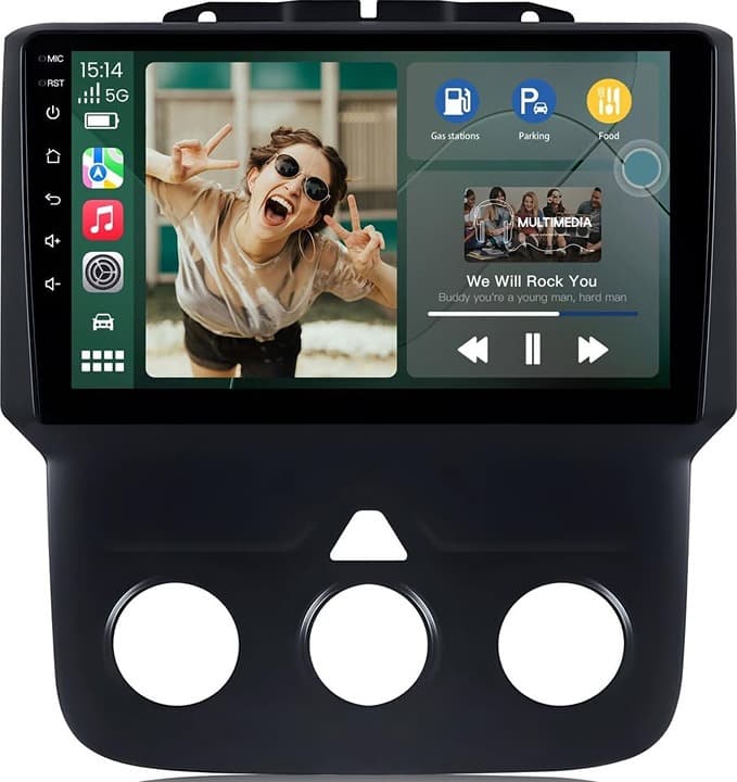 Dodge Ram 13-18 9" Radio GPS CarPlay Android Auto 4Core 2+32G WiFi Backup Cam - Thumbnail 3