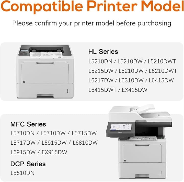 TN920XL TN920 Black Toner 4‐Pack for Brother HL‐L6210DW HL‐L5210DW MFC‐L6810DW - Thumbnail 6