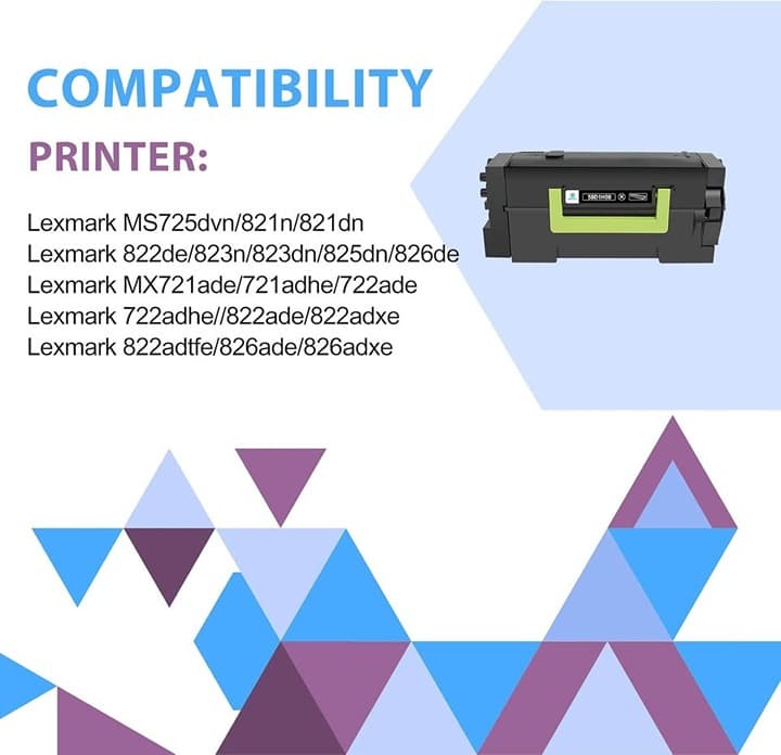 Inkalfa 58D1H00 58D1000 Black Toner Cartridge 2‐Pack for Lexmark MS/MX Series - Thumbnail 6