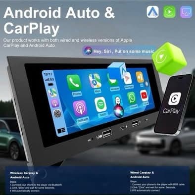 Dodge Ram Jeep 6.86" Android 13 CarPlay Android Auto GPS BT FM Camera Stereo - Thumbnail 7