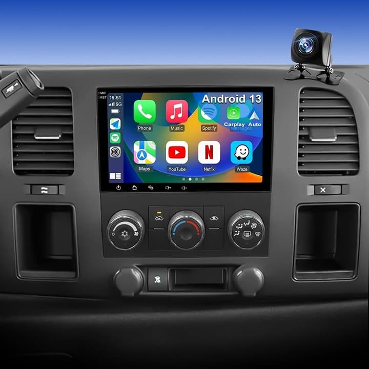 5G WiFi 8" Touch Radio for Silverado/Sierra/Yukon/Tahoe 07-14, CarPlay/Android/C - Thumbnail 3