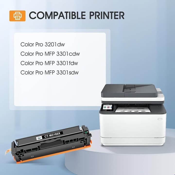 218X W2180X Black Toner 2‐Pack for HP 218A/218X 3201dw 3301fdw 3301cdw 3301sdw - Thumbnail 6