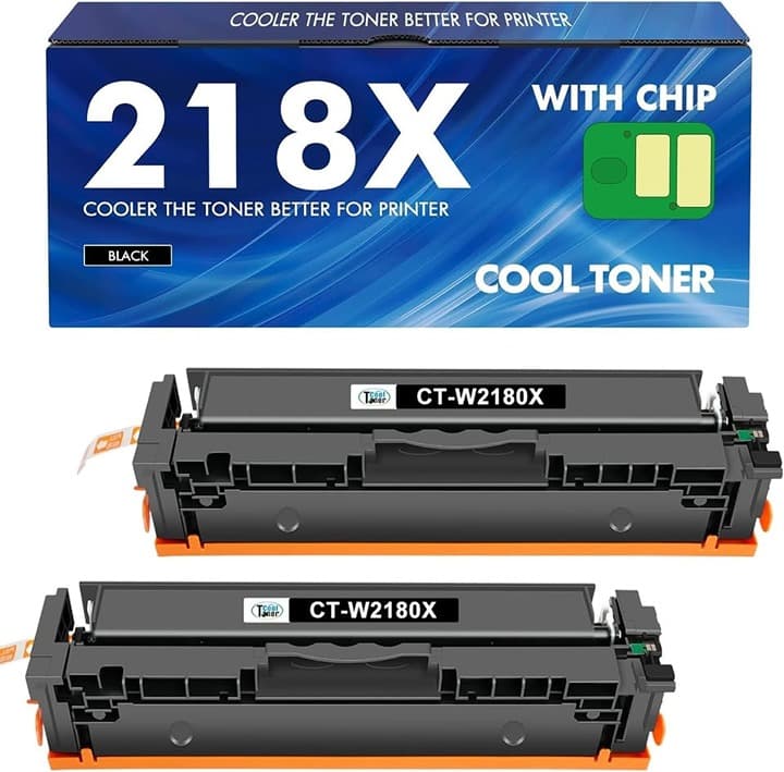 218X W2180X Black Toner 2‐Pack for HP 218A/218X 3201dw 3301fdw 3301cdw 3301sdw - Thumbnail 5
