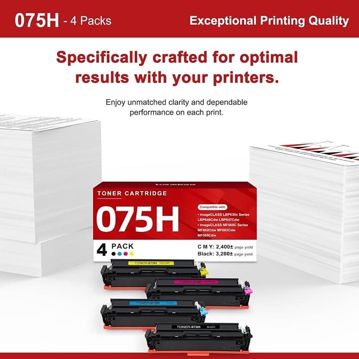 075H High Yield Toner for Canon LBP646Cdw LBP647Cdw MF662Cdw MF663Cdw MF665Cdw 4 - Thumbnail 10