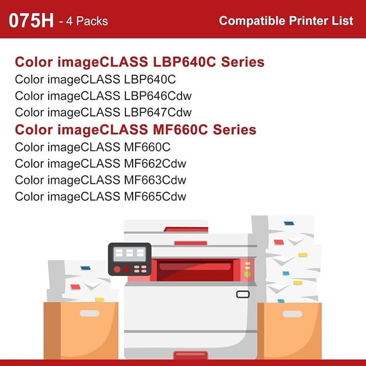 075H High Yield Toner for Canon LBP646Cdw LBP647Cdw MF662Cdw MF663Cdw MF665Cdw 4 - Thumbnail 6