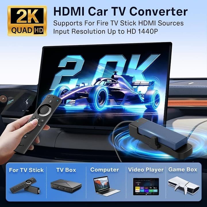 Carlinkit FireDrive Link Pro HDMI Car TV Converter Wireless CarPlay Android Auto - Thumbnail 6