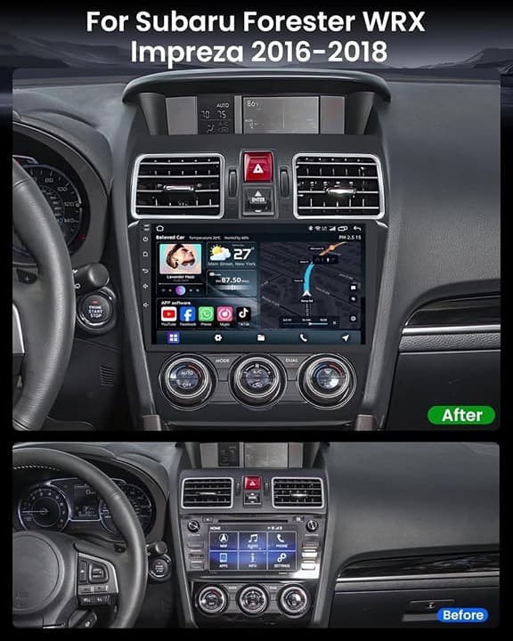 CarPlay + Android Auto Subaru Forester WRX Impreza 2016–2018 9" IPS Radio w/ Cam - Thumbnail 6