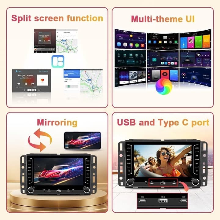 Android 13 Car Radio 2GB+64GB for Chevy Silverado GMC Sierra Yukon 2007–2013 BT - Thumbnail 8