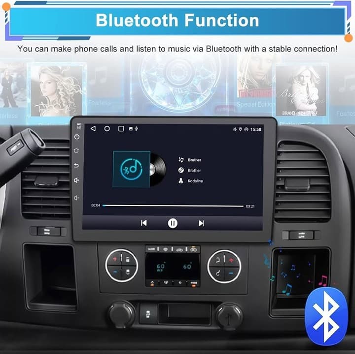 Chevy Silverado Tahoe GMC Yukon Sierra 10.1" Car Radio 2+32G CarPlay GPS BT WiFi - Thumbnail 9