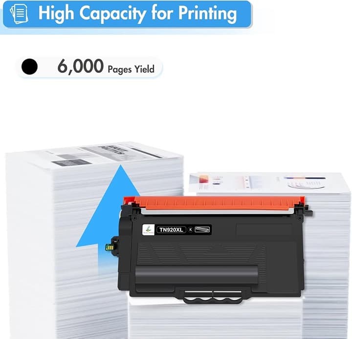 TN920XL TN920 Toner for Brother HL-L6210DW HL-L5210DW High Yield Black 4 Pack - Thumbnail 6